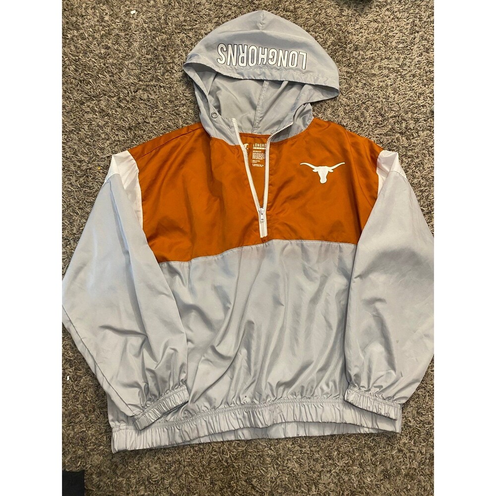 Women's Texas Longhorns Polyester Half Zip XL Orange Gray